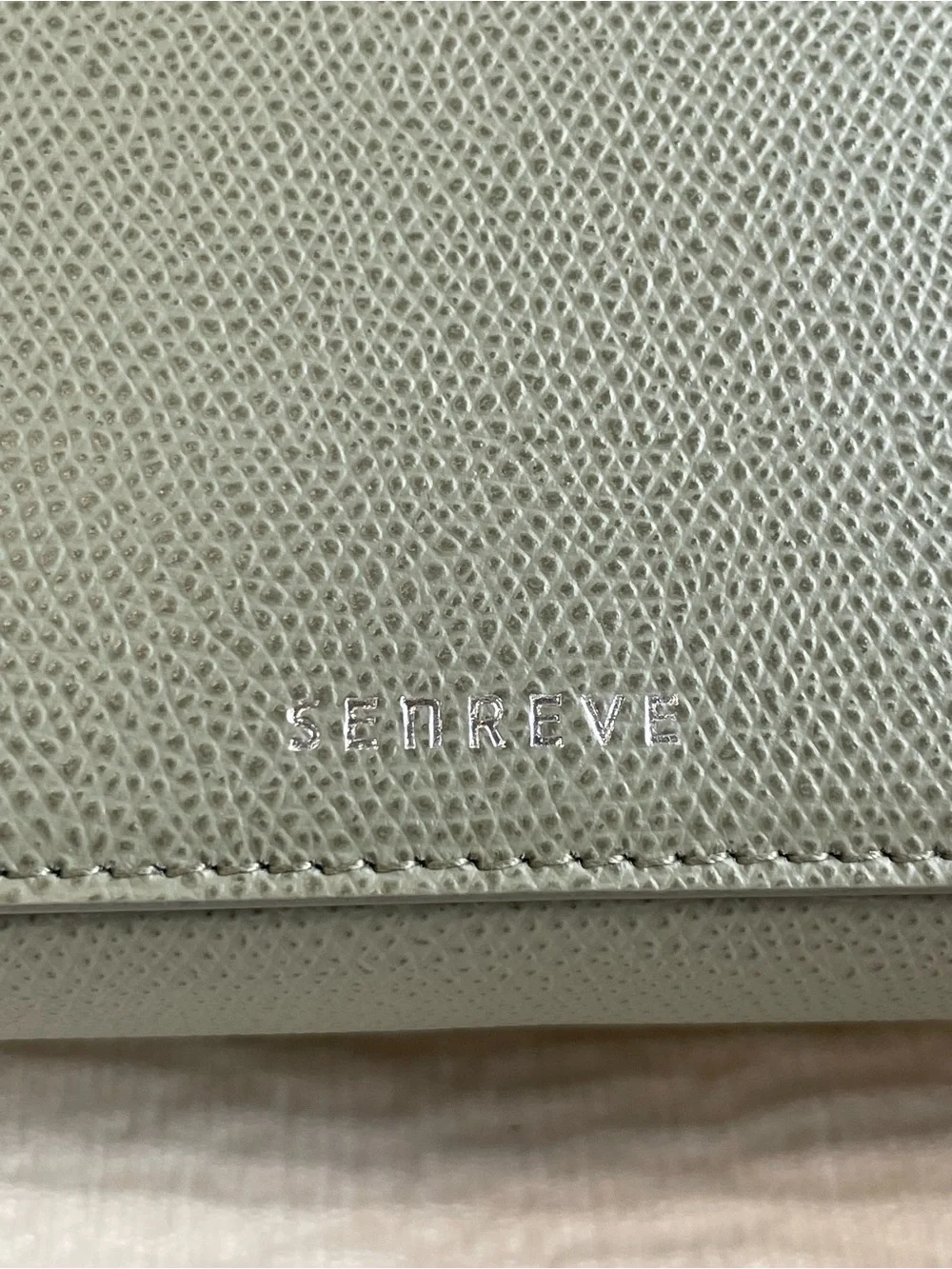 Senreve Aria Olive Green Pebbled Leather Crossbody